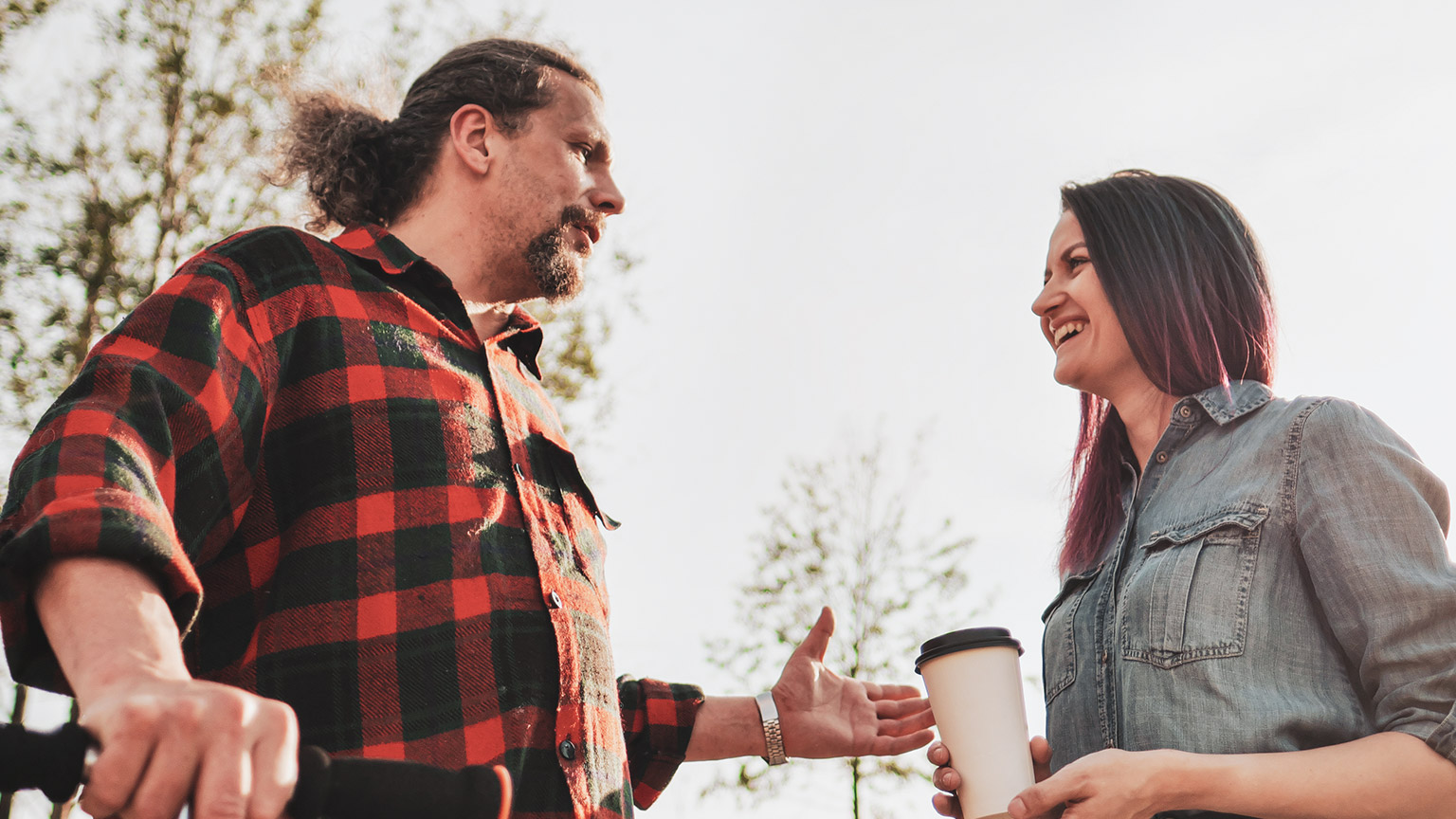 A youth worker having a discussion with their mentor