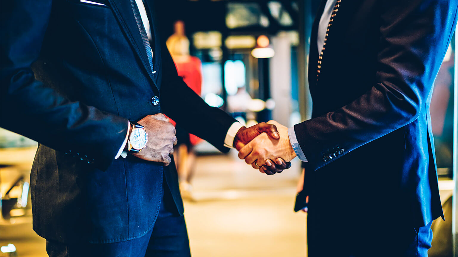 Business people shaking hands