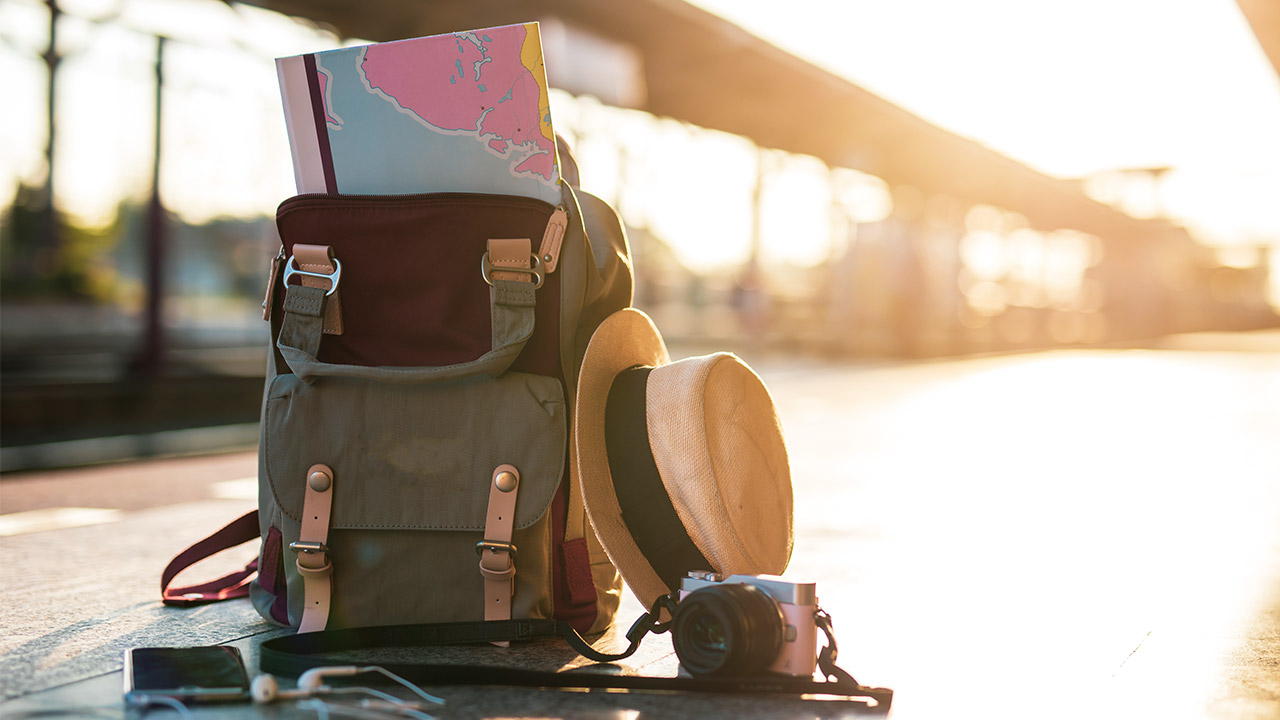 Luggage at an airport