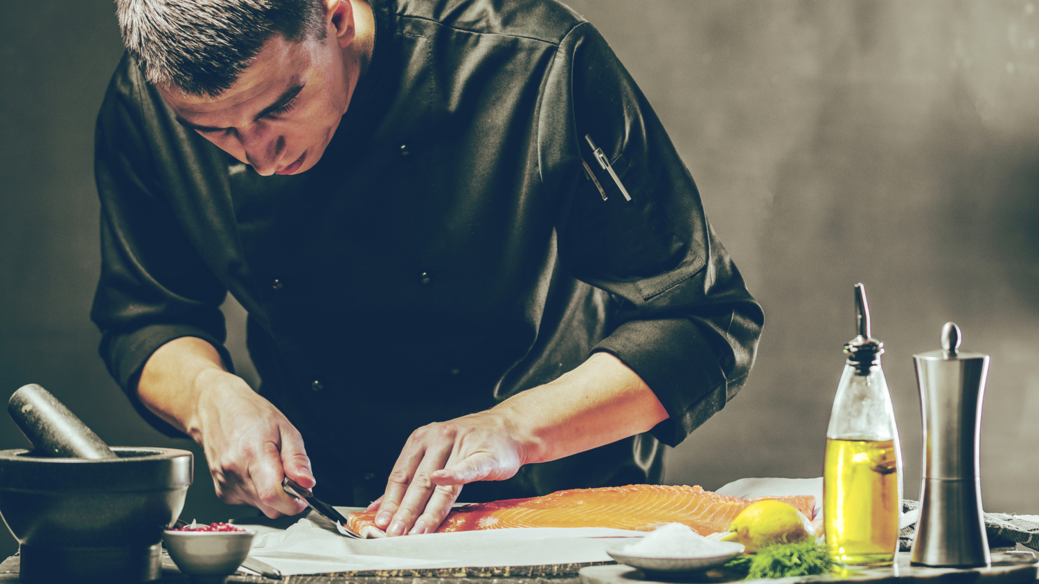 Chef preparing food