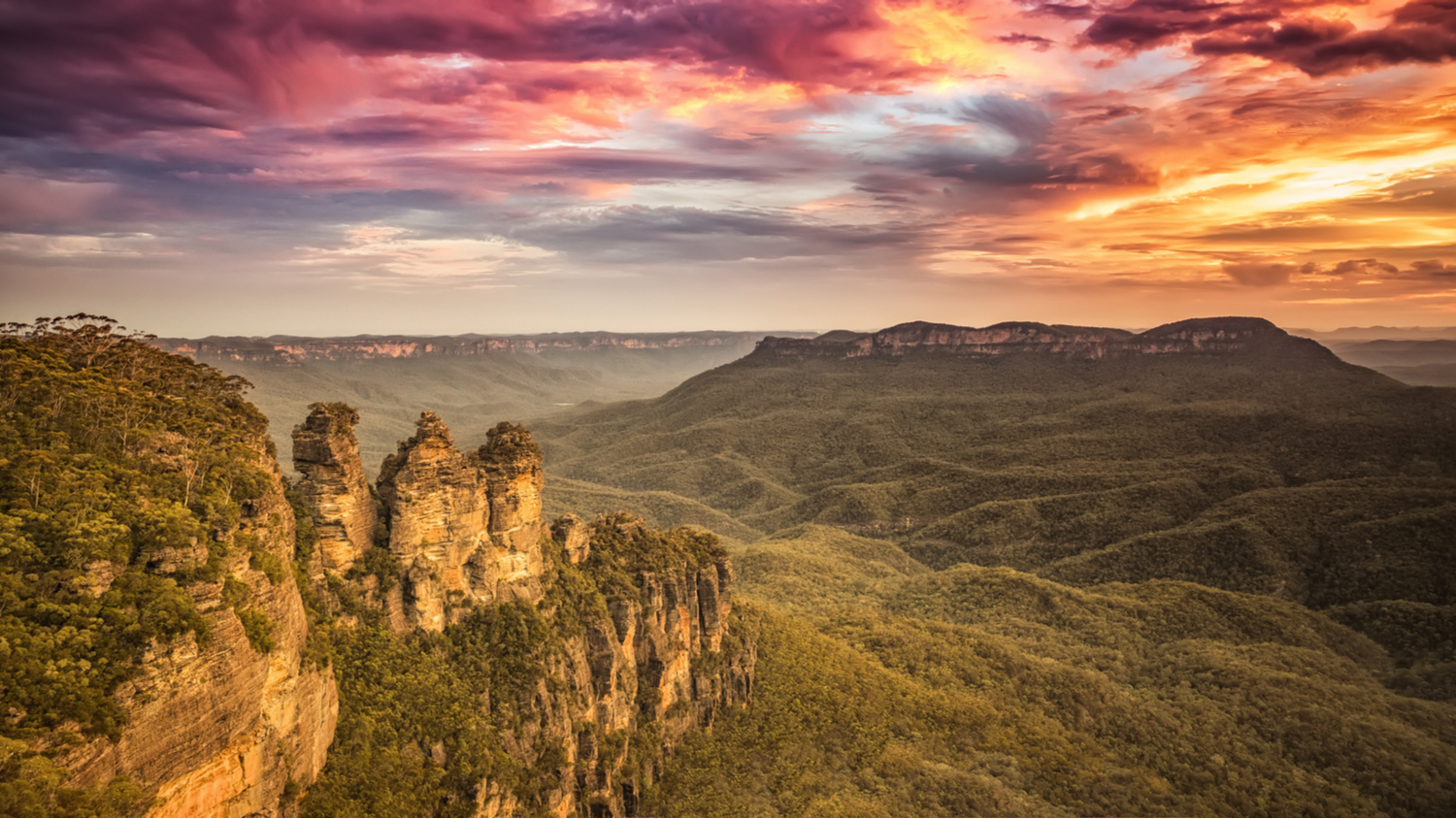 Blue Mountains Australia sunset