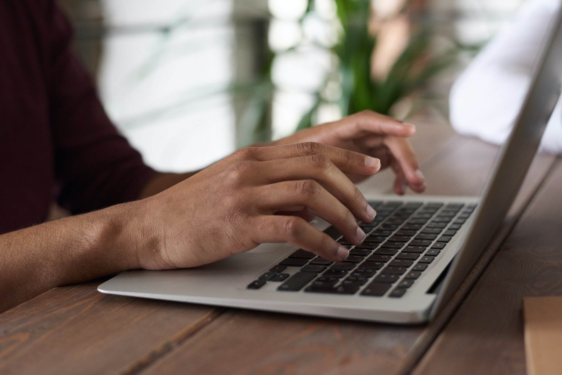 person working on laptop