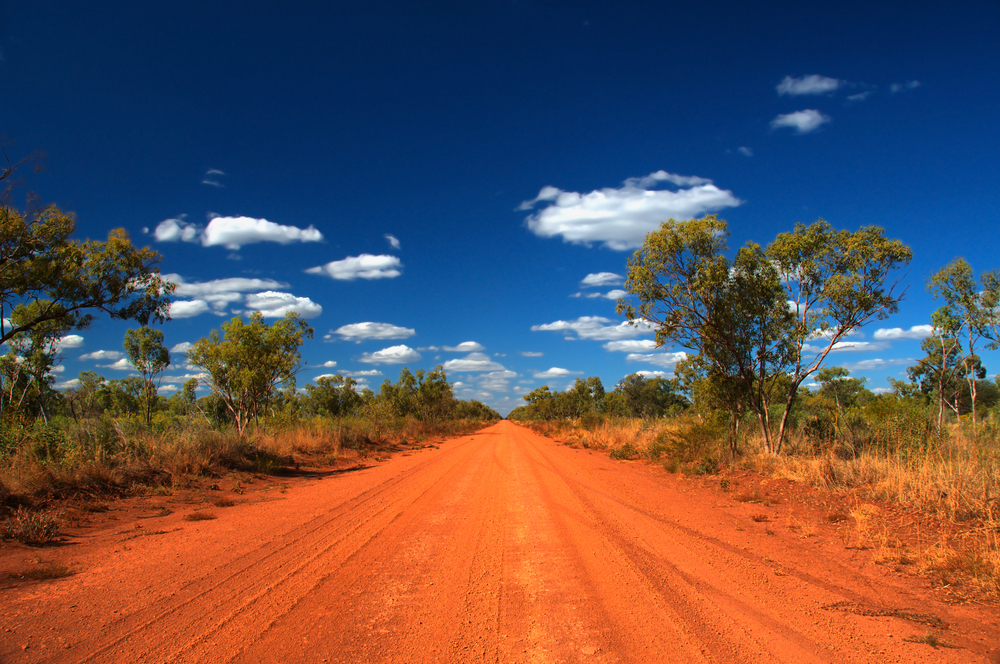 outback road in the Northern Territory of Australia