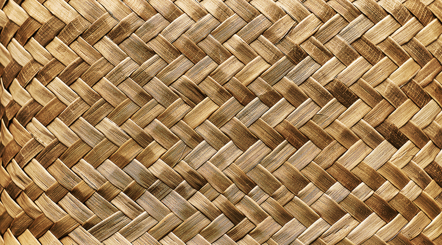 A close up of a Maori woven matt