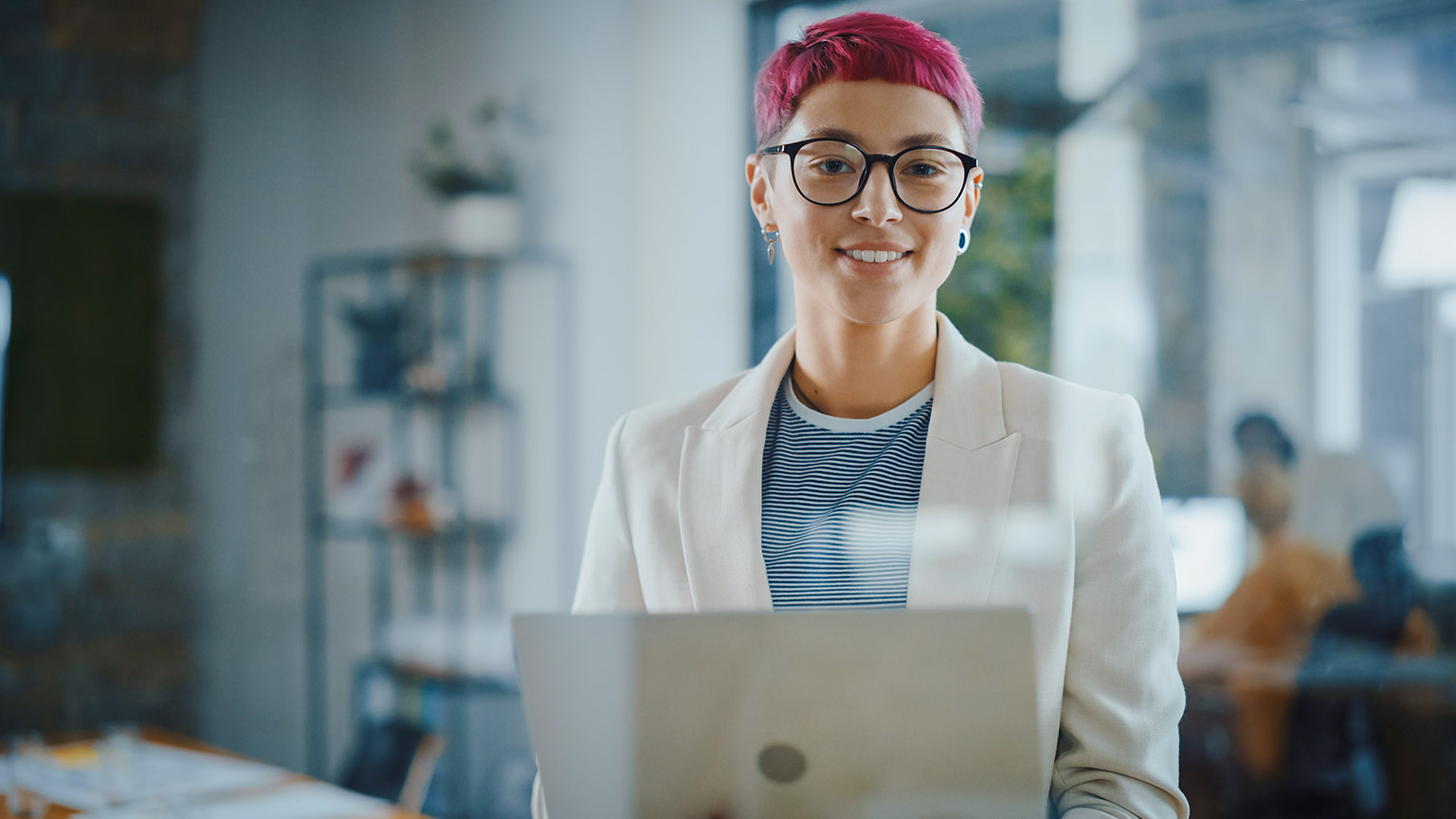 A young professional in a modern office