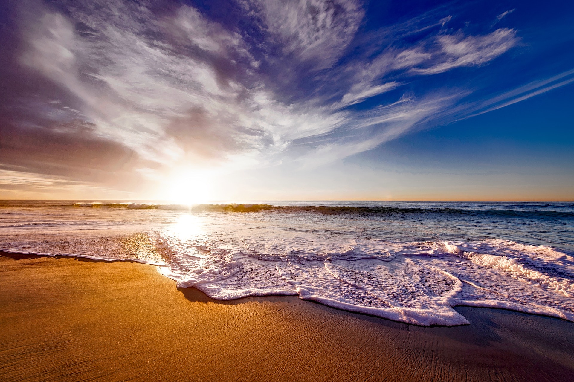 Sunrise over beach