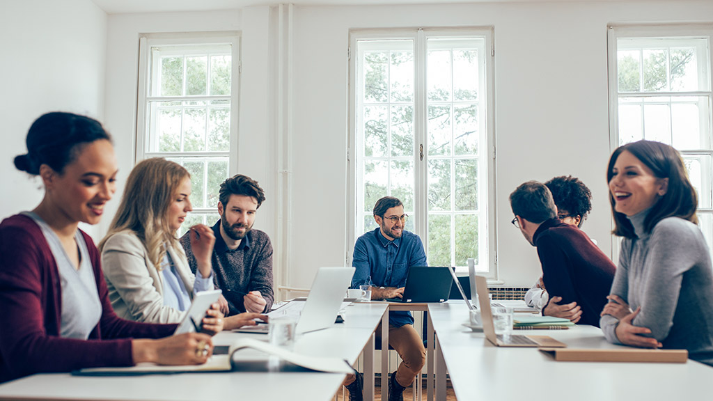 business people having a meeting at the modern office space