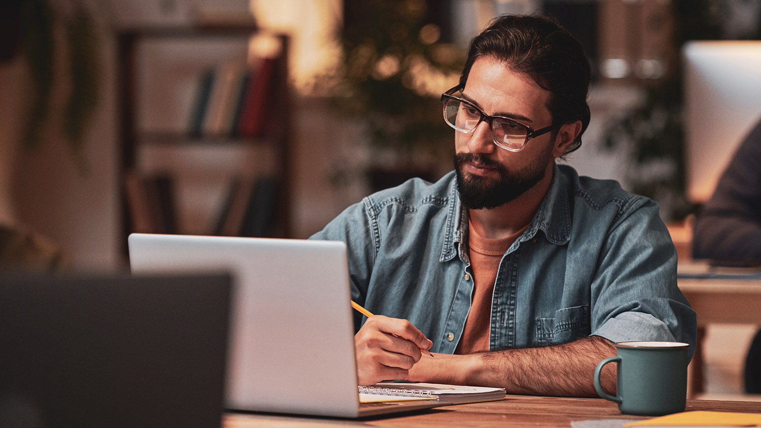 Person on a laptop