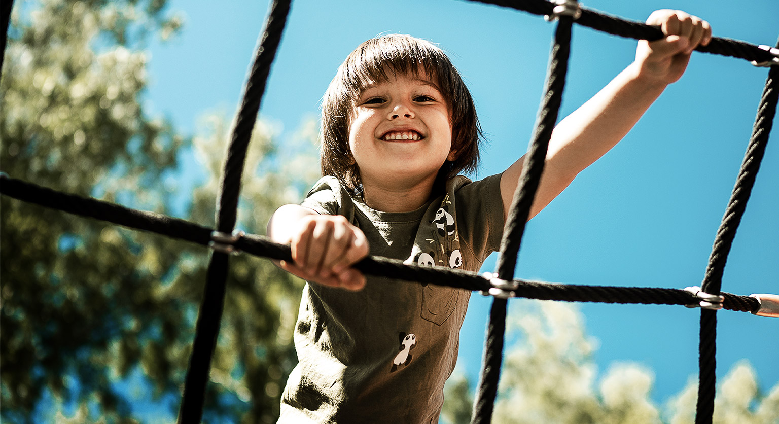 A kid playing