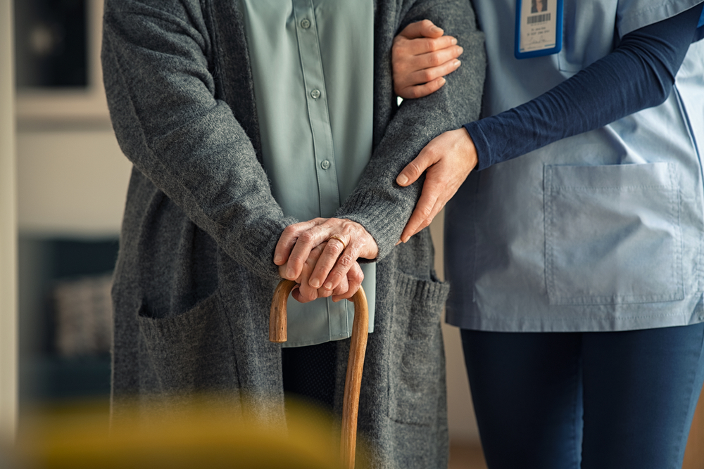 Allied Health practitioner working with client