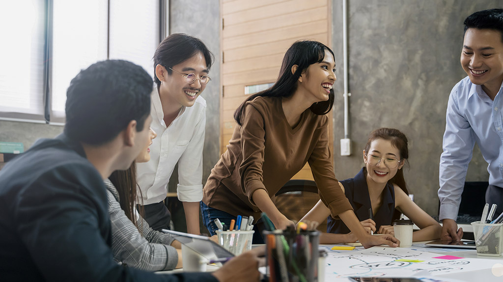 business people team meeting in modern office working