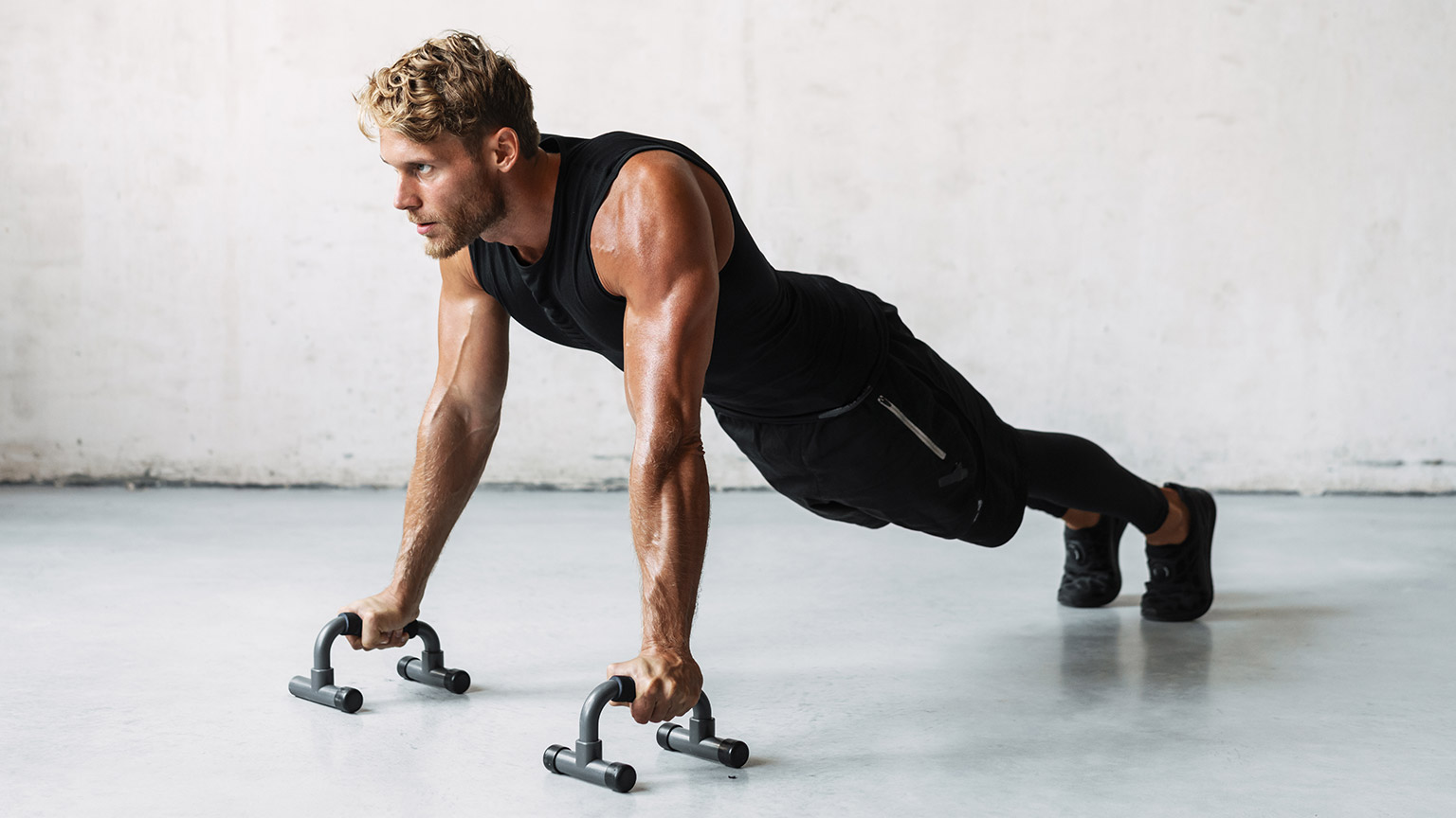 A person doing pushups