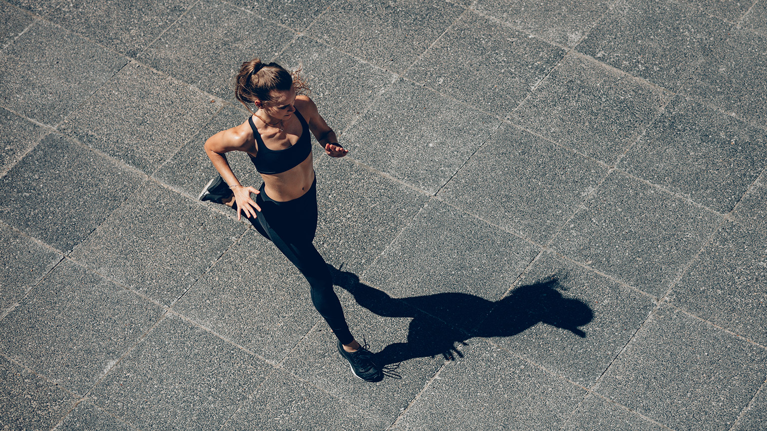 A person running outdoors