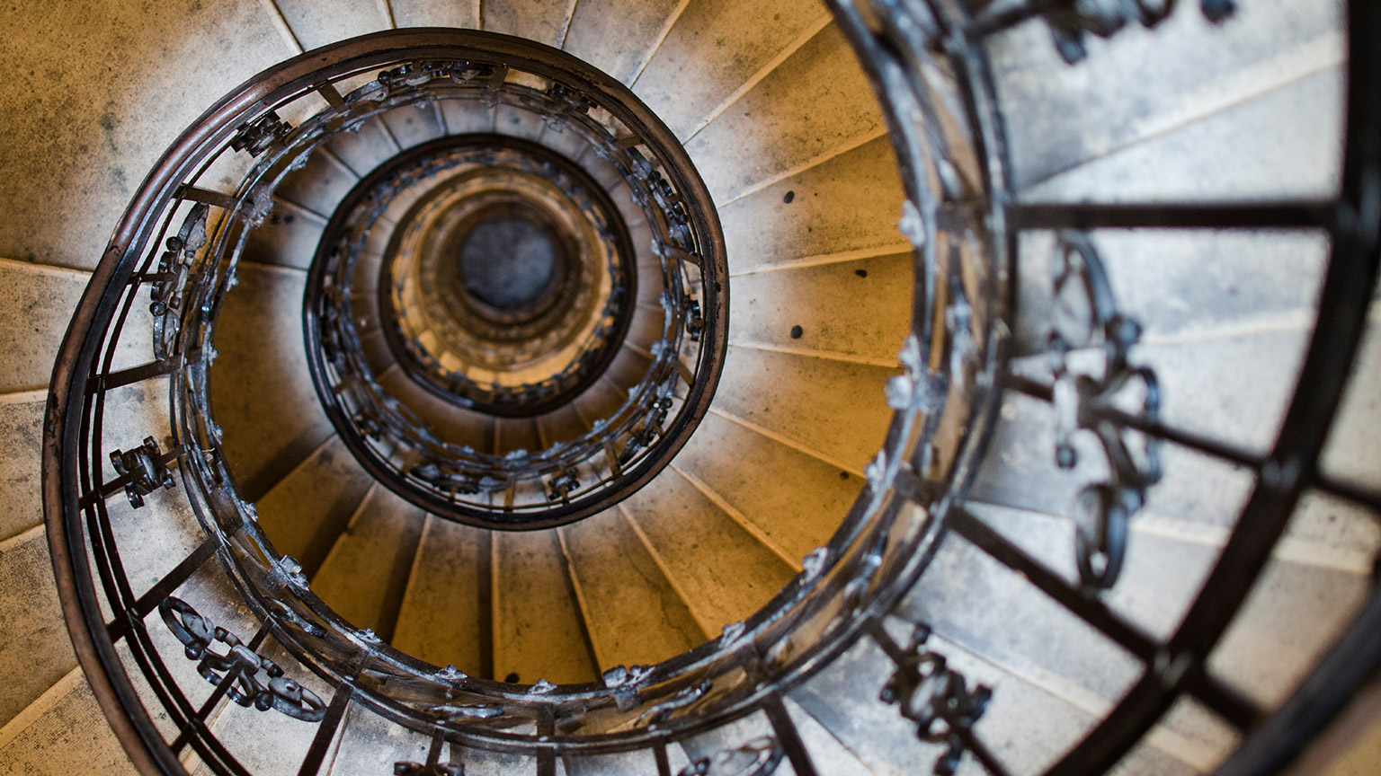 A spiral staircase