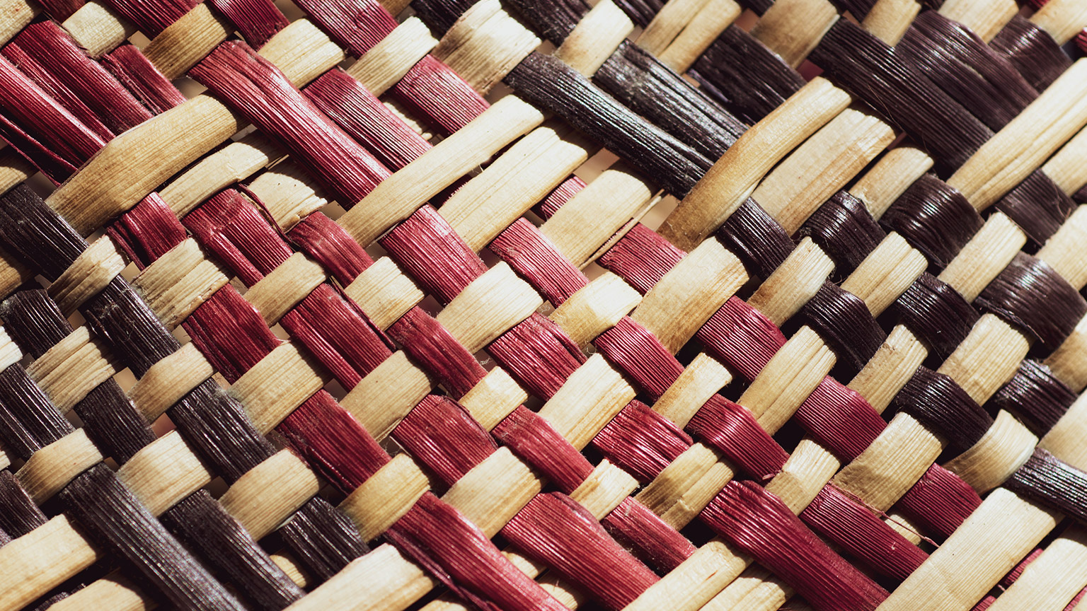 Woven flax (close up ) traditional Maori culture artwork New Zealand