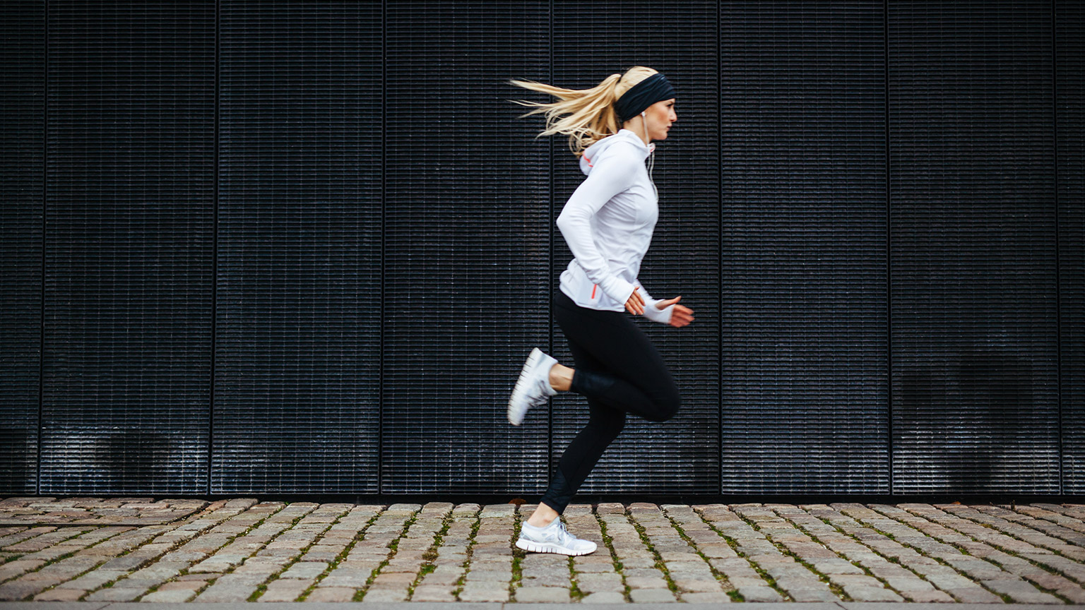 A runner training outdoors