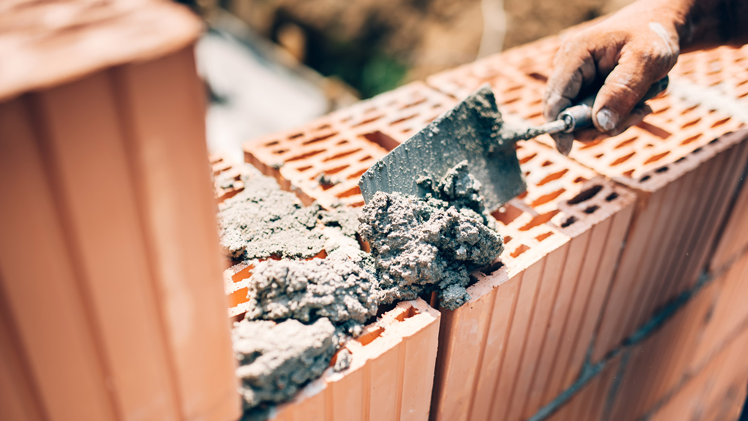 A close view of a construction site