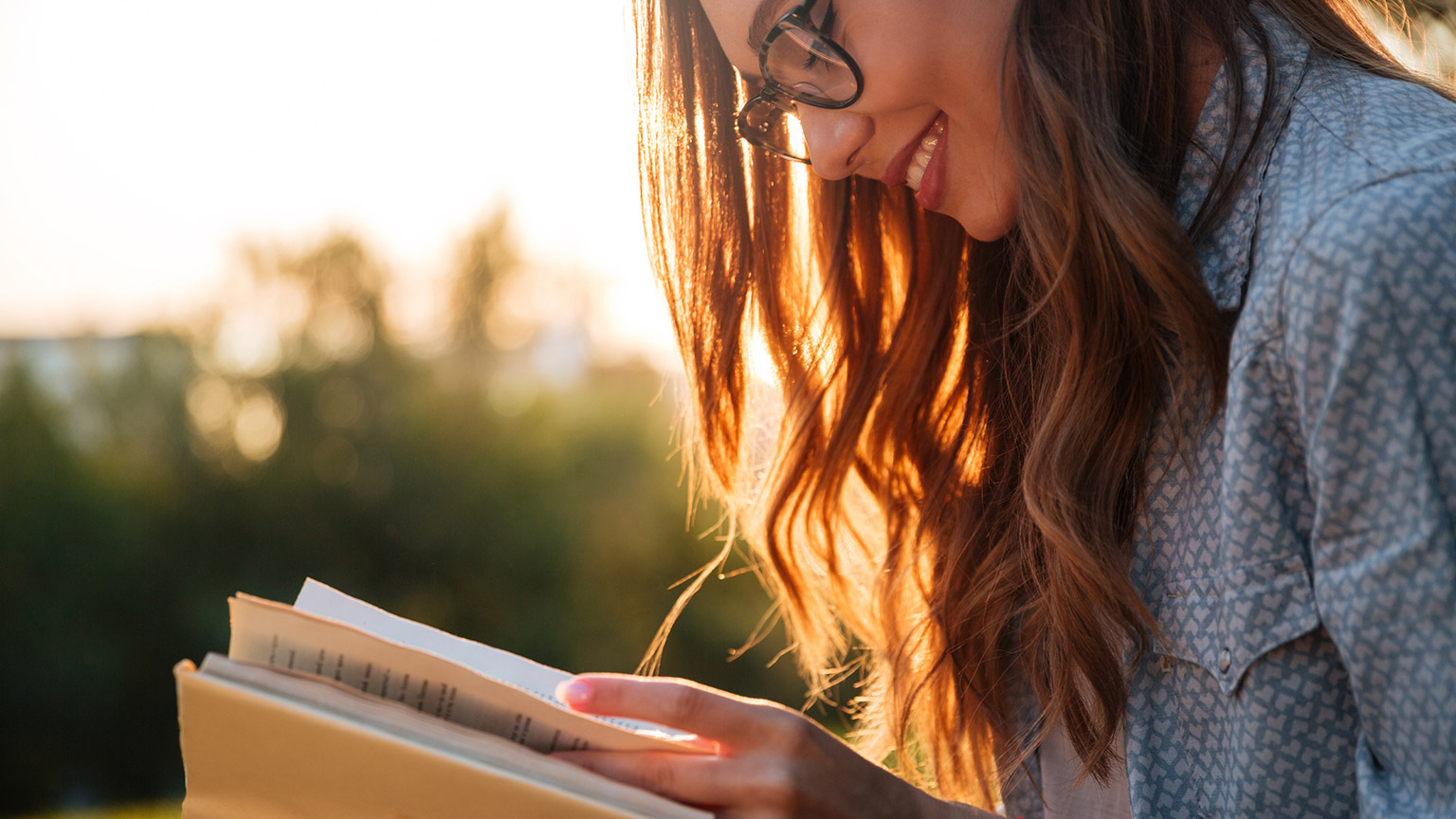 A person reading a book