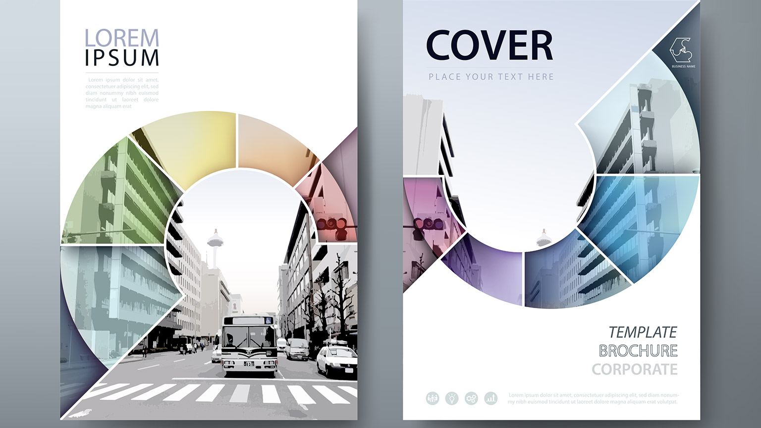 A template for a commercial brochure design