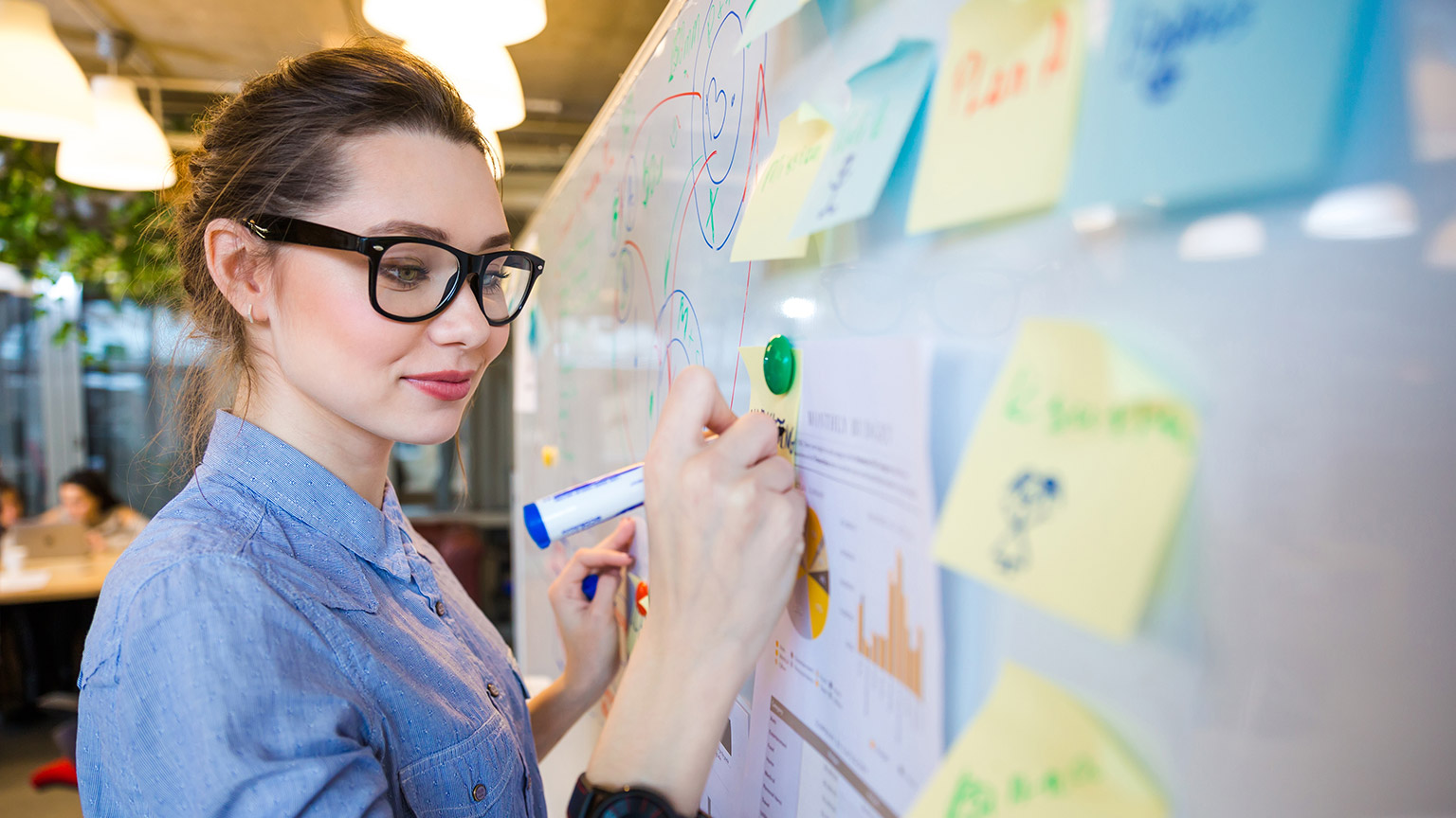 A business person working on scheduling