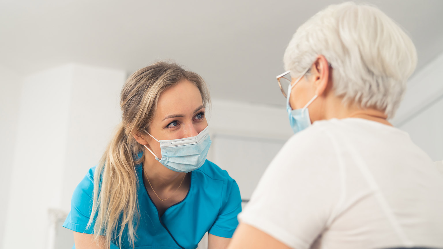 A carer and elderly client