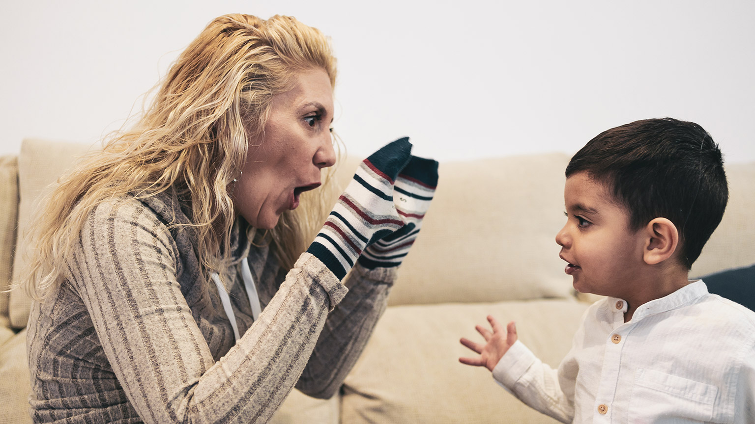 A teacher and student communicating