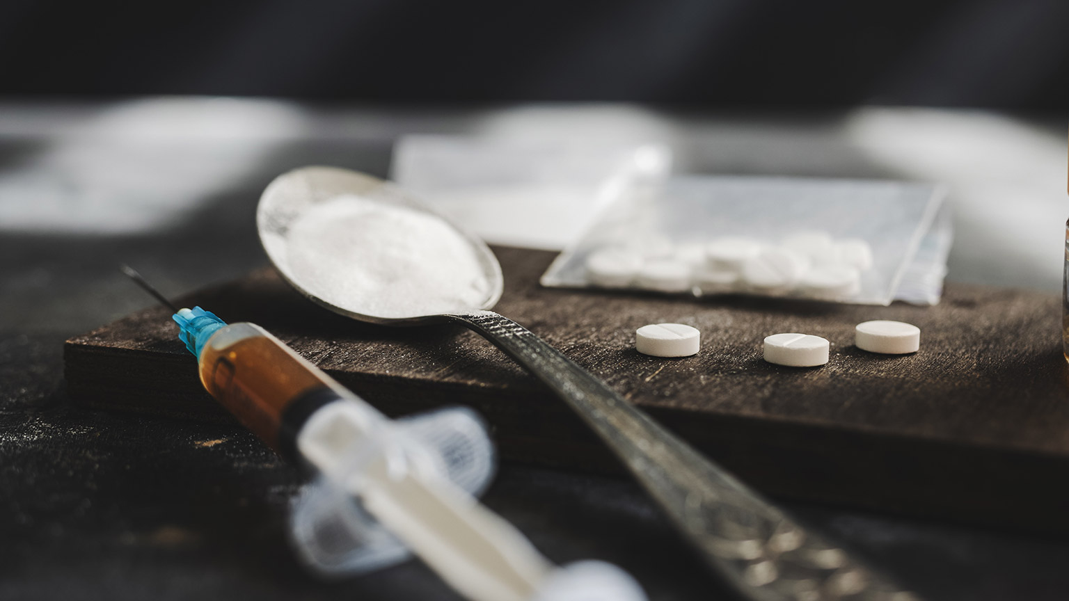 A variety of drugs on a table