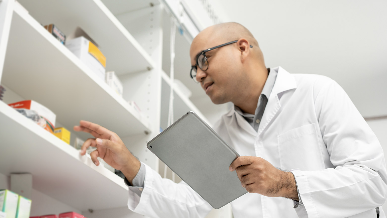 A pharmacist at work