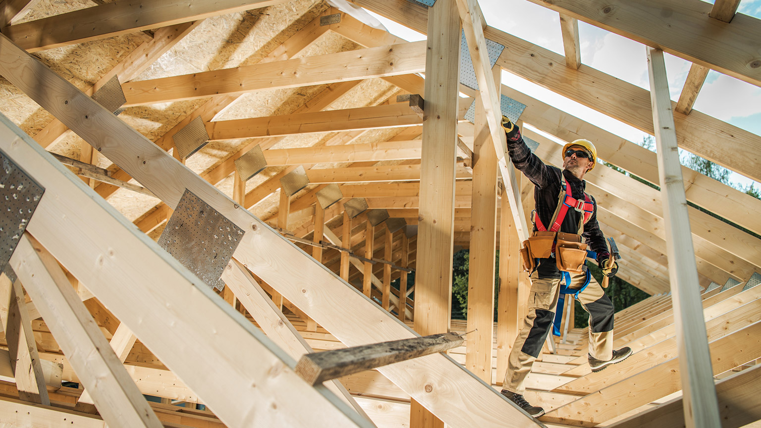 A worker on a construction site