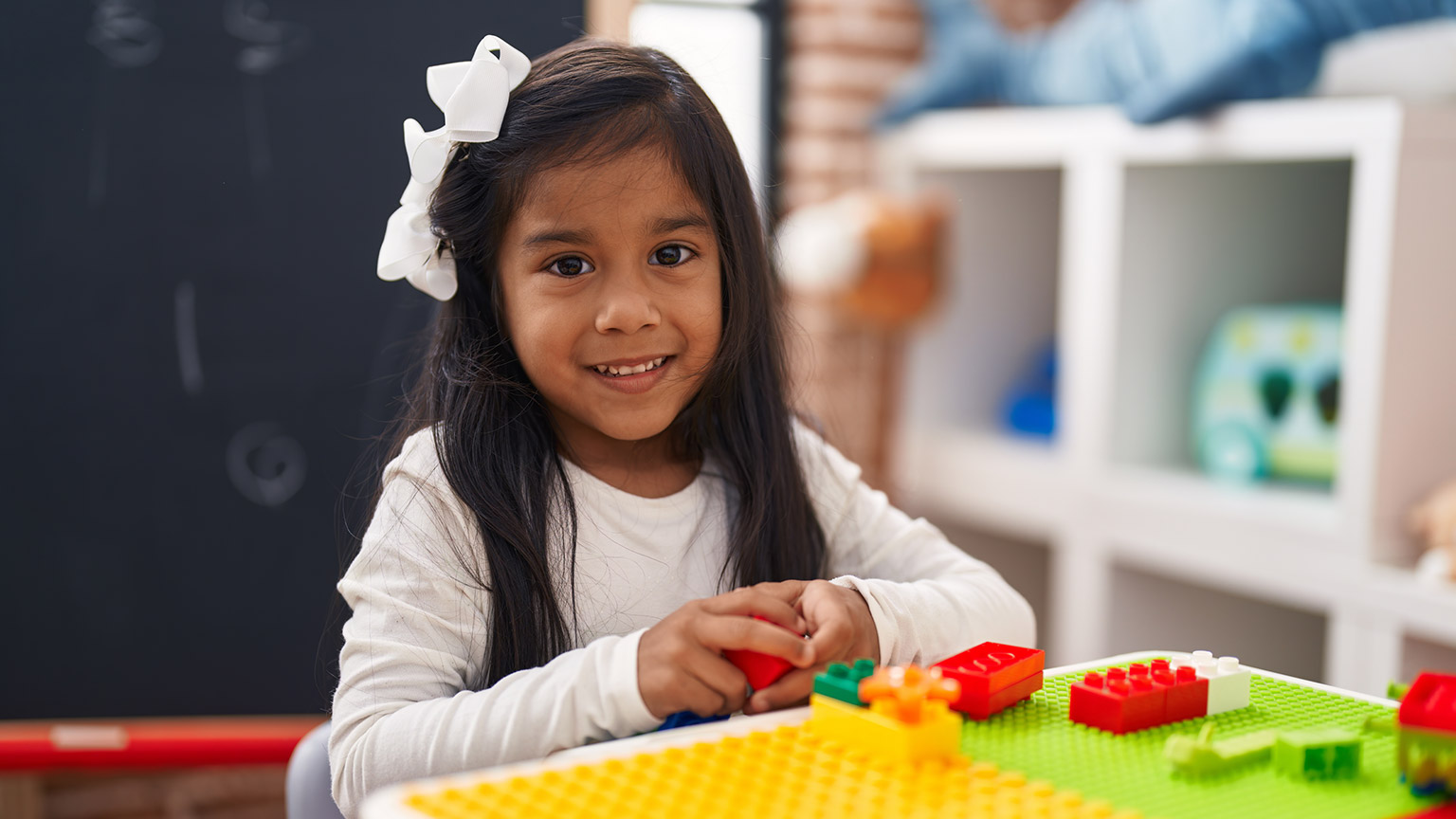 A child in a classroom