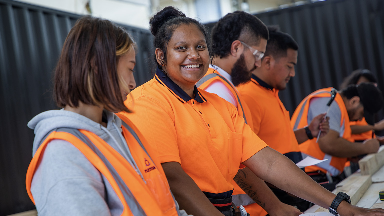 A group of happy workers