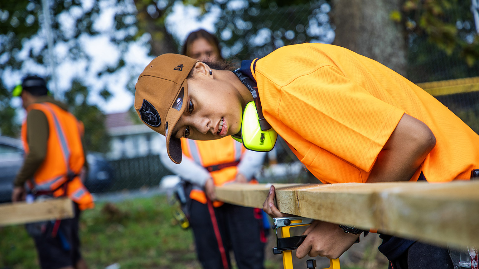 A person working on a construction site