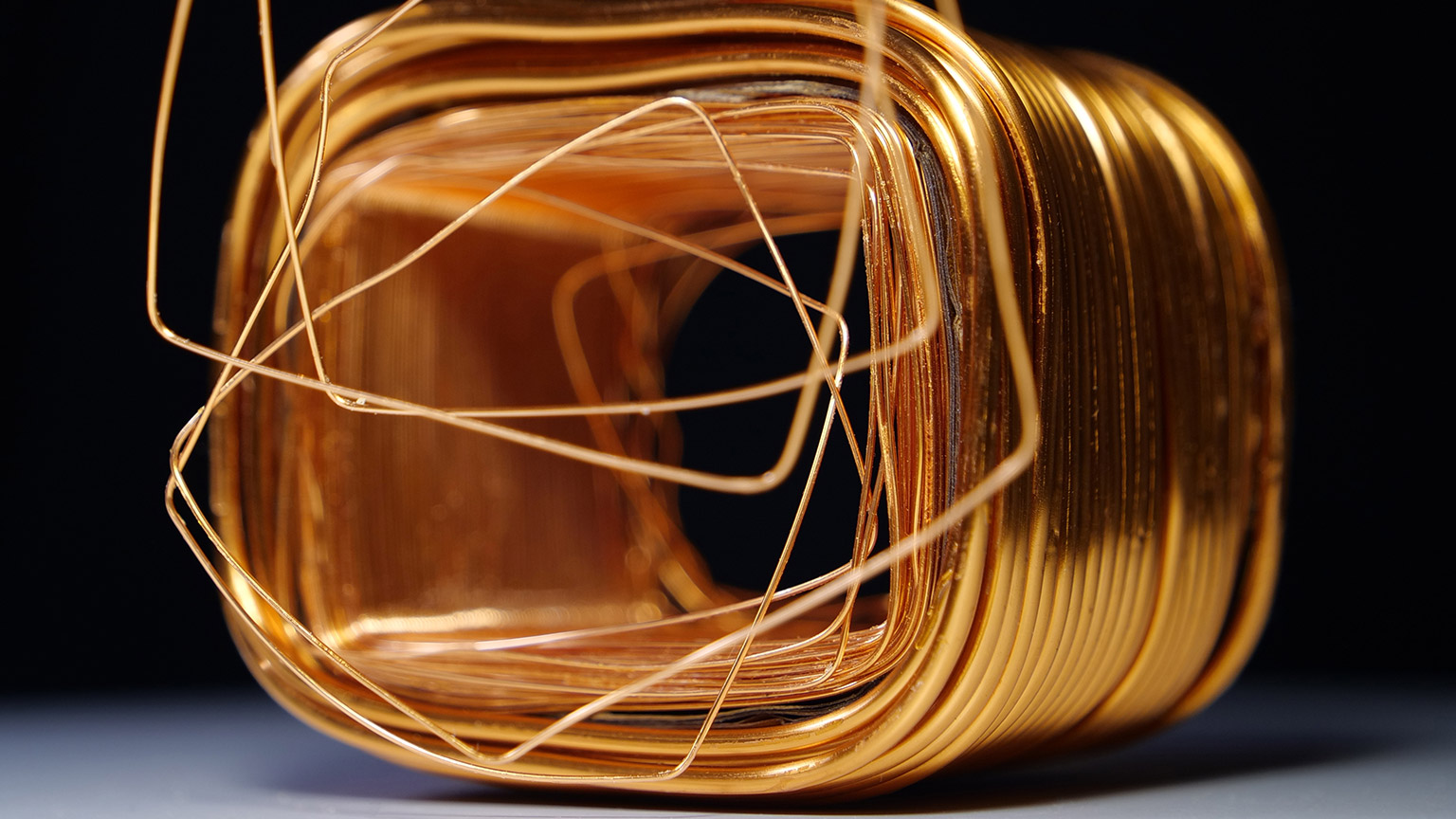 A coil of copper wire