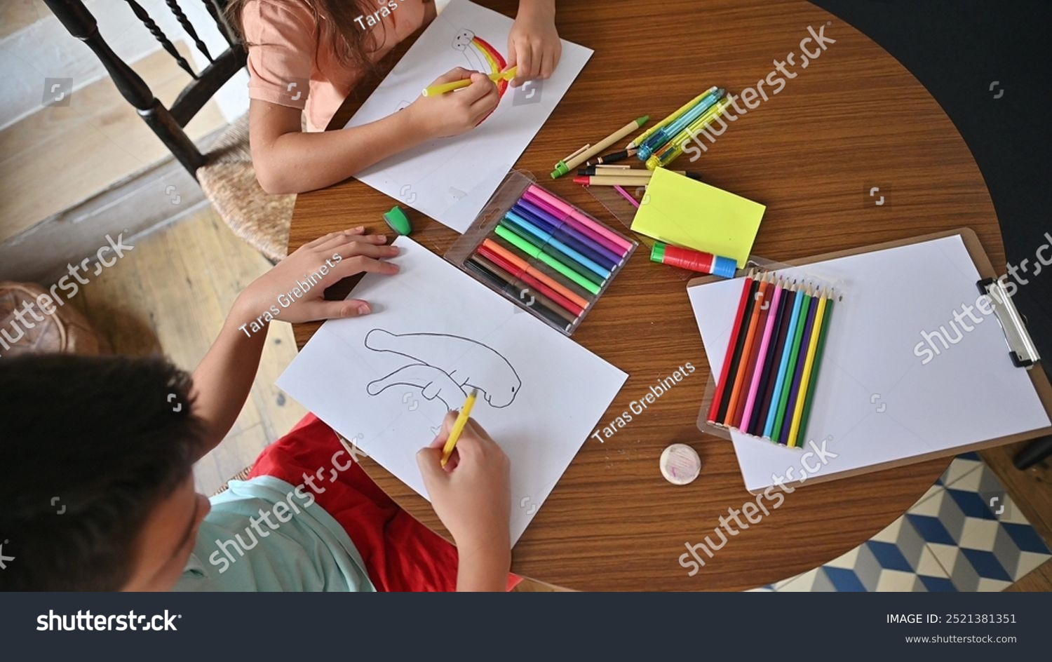 Children drawing