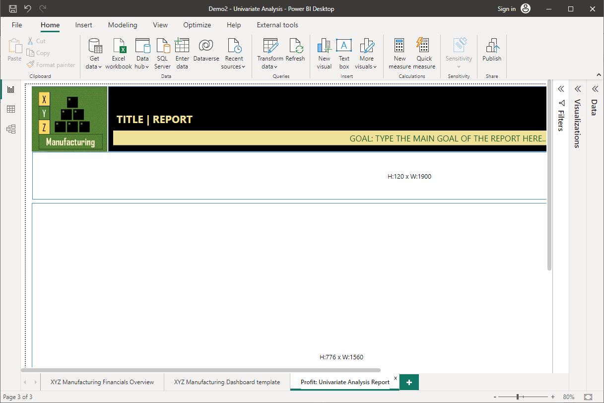 Screenshot of renaming the new report page using Power BI Desktop © Microsoft