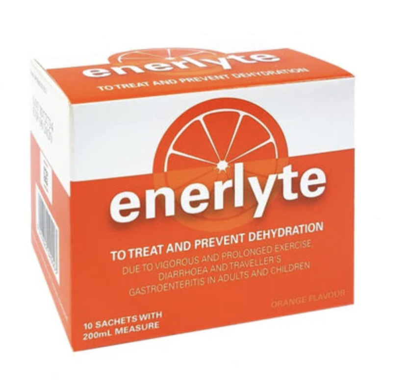 Image of an Enerlyte box - to treat and prevent dehydration