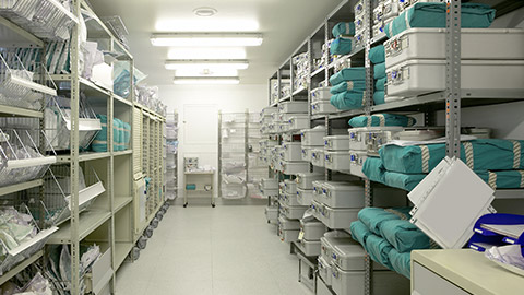 Hospital indoor storage room