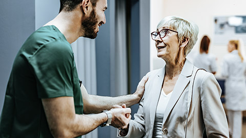 doctor talking with patient