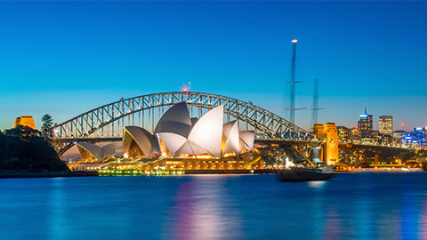 Downtown Sydney skyline in Australia