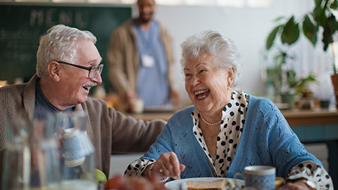 Elderly people enjoying their independance