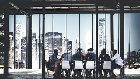 Business meeting inside an office