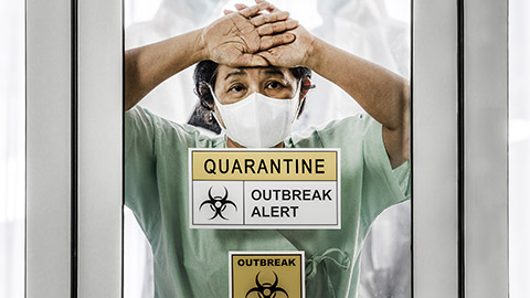 A covid 19 patient in quarantine