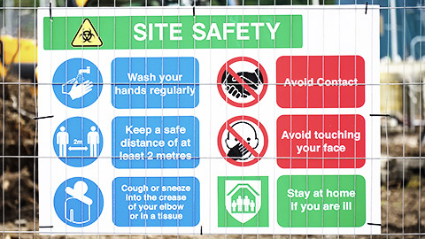 A safety signage for workers