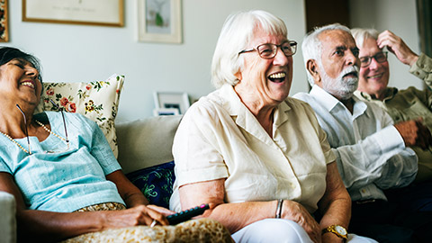 A. group of elderly people