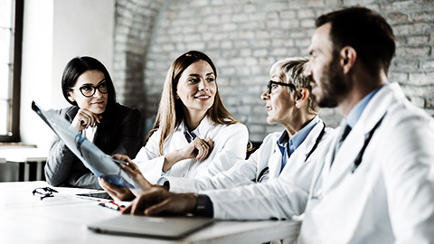 A group of medical professionals discussing