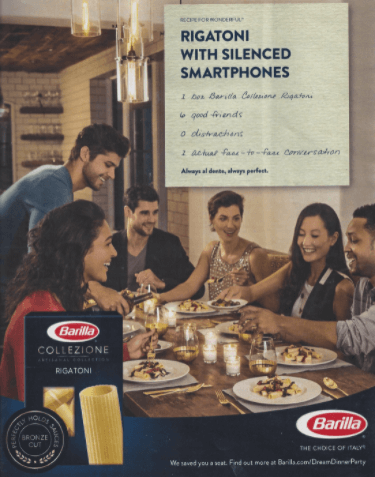 An example of a Barilla Pasta advertisement