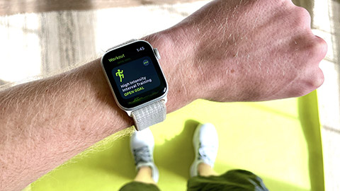 A person wearing a smart watch