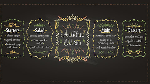 Seasonal menu