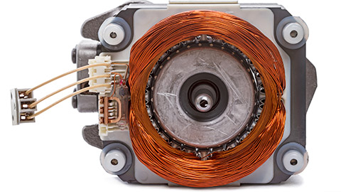 A small motor and wire