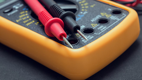 A close view of a multimeter